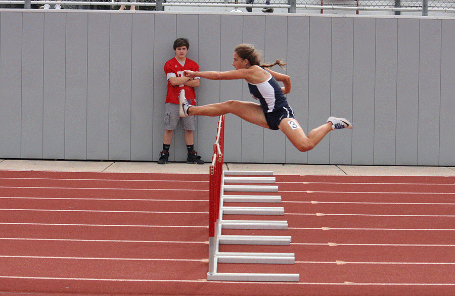 Megan Mann placed second in 100-meter hurdles with 14.64 seconds and 300-meter hurdles with 45.57 seconds. 