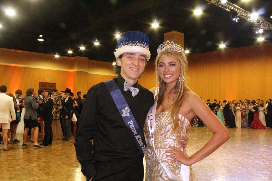 Seniors Cole Vizzone and Danielle Kutner received the crowns as prom king and queen