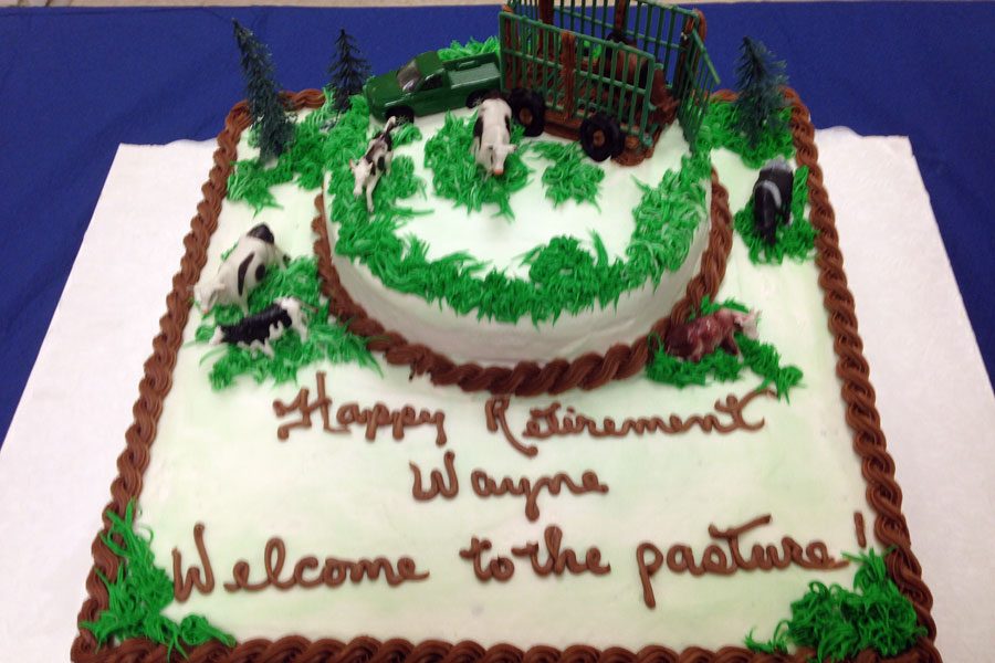 Cynthia Biggs created a cake for Wayne Dieterts retirement breakfast.