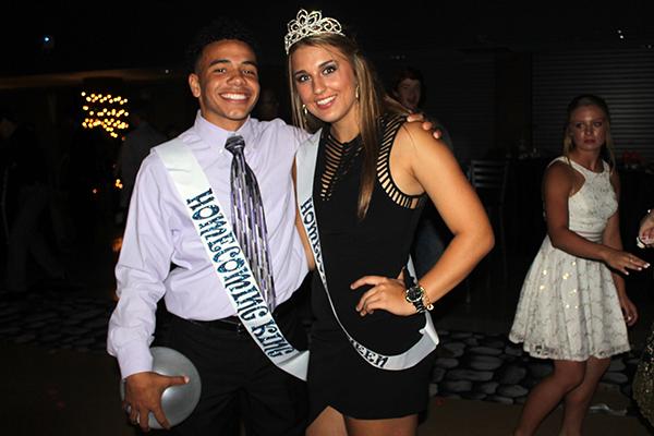 Homecoming king Josh Dillon and queen Taylor Mooney rule over the homecoming dance.