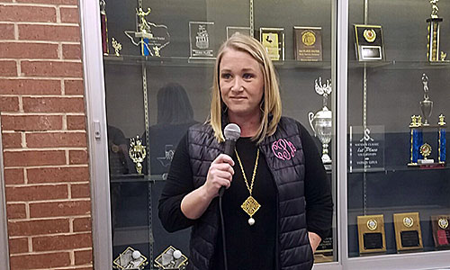 Courtney Patton answers questions about her new job as the schools volleyball coach and athletic director.