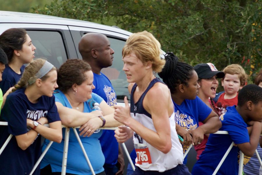 Junior Clayton Wilkerson competes at the state cross country meet Nov. 4 at Round Rock.