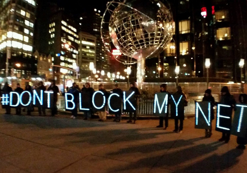 NYC Rolling Rebellion Advocates for Net Neutrality and Takes on TPP & Fast Track.