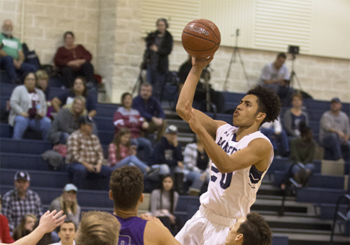 Junior Sean Bolds rises up for a floater during the 58-55 win over San Marcos on Dec. 15