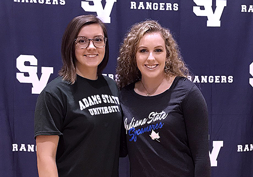 Fellow swimmers Avery Wilson and Caitie Mansker both sign their letters of intent to swim at Adams University and Indiana State University, respectively.