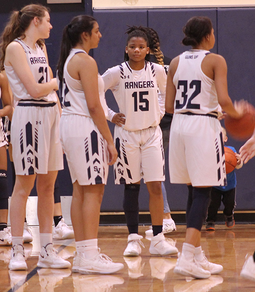 The varsity girls basketball team travels to Canyon Lake today for a first-round playoff game at 7 p.m. against Austin Bowie.