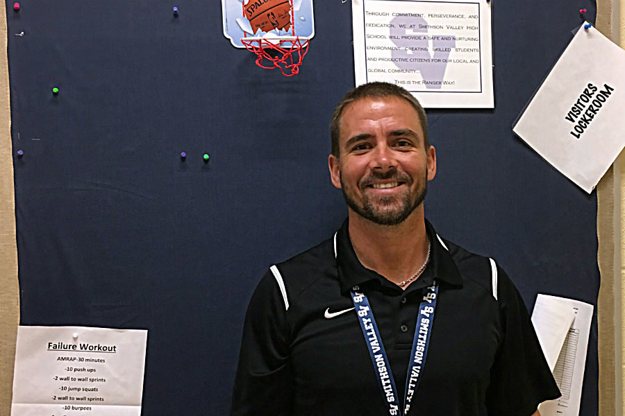 Girls basketball coach, Mathew Sutherland settles into new office and a new team.