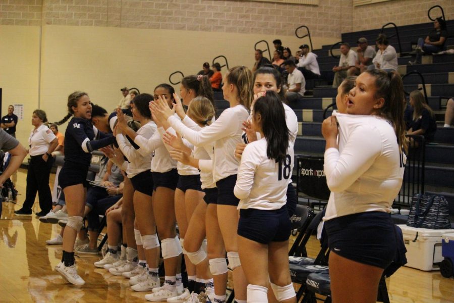 The team celebrates a great match against Canyon