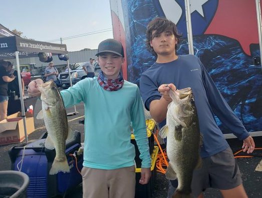 After winning the Lake LBJ bass fishing tournament on Nov. 15, Even Velez pairs his 6.22-pound bass with the fish caught by Evan Koop to take seventh place team.
