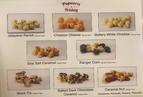 Flyer with pictures to advertise the different flavors for students or teachers to buy.
