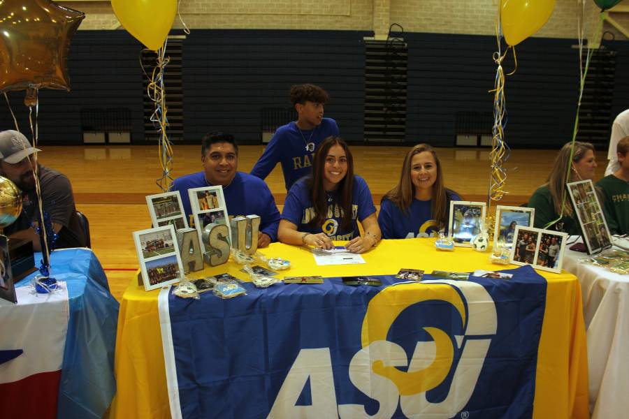 Melyna Martinez signs to play soccer at Angelo State University. Martinez, a team captain and four-year varsity player, won District 27-6A Co-Goalkeeper of the Year this past season.