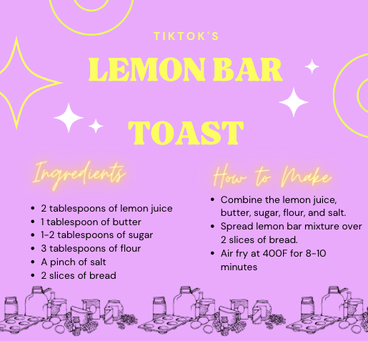 This is how to make TikToks lemon bar toast.