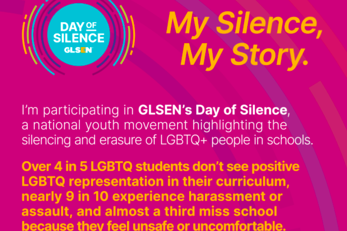 The Day of Silence takes April 20 to honor the struggles facing LGBTQ+  teens.