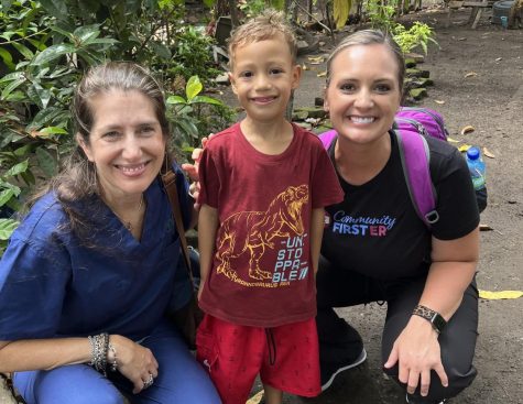 Health science teachers Sharon Osborn and Nicole Antenen meet patients in Ecuador during a medical mission trip in August.