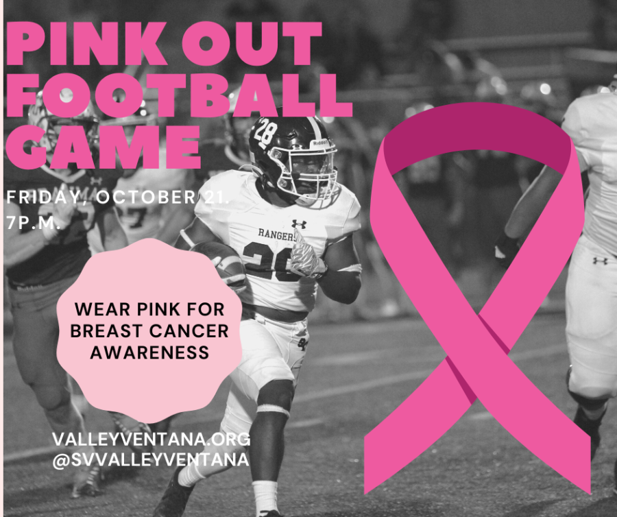 Fridays football theme is pink out for Breast Cancer Awareness Month.
