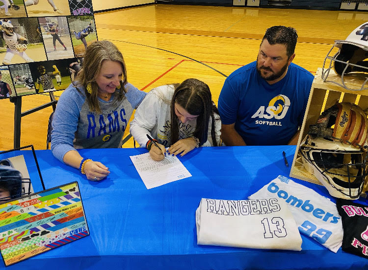 Abby Brand signs to Angelo State University for softball.