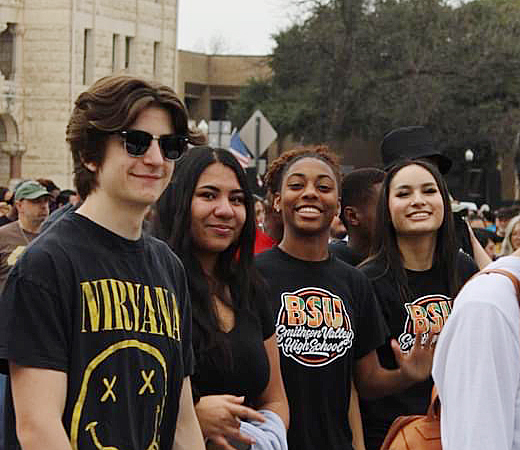 Members of the Black Student Union participated in the Martin Luther King Jr. walk in New Braunfels.