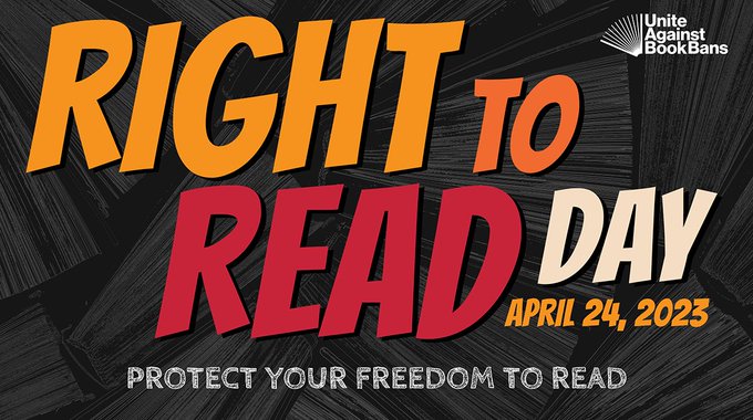 The American Library Association announced a national day of action in defense of libraries and the freedom to read, designating April 24, the Monday of this years National Library Week, as Right to Read Day.