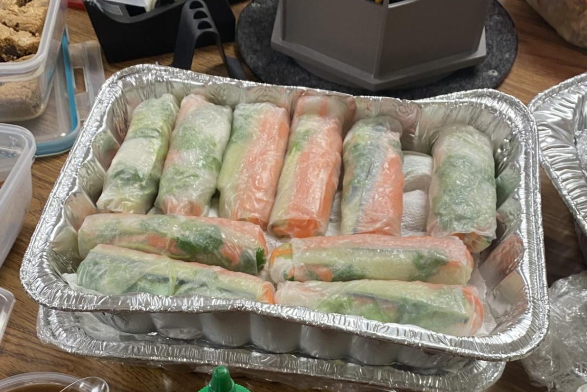 Spring Rolls: Eva Arriola brought spring rolls made by her mom to represent her Vietnamese heritage.