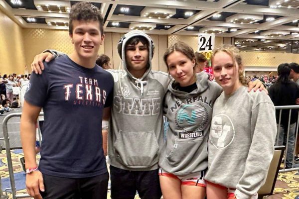 Four seniors from the wrestling team flew to Las Vegas to compete in the Freakshow 2023 competition. Efren 5-2 4th place; Tristan 5-2; Sierra 3-2; Lucie 1-2