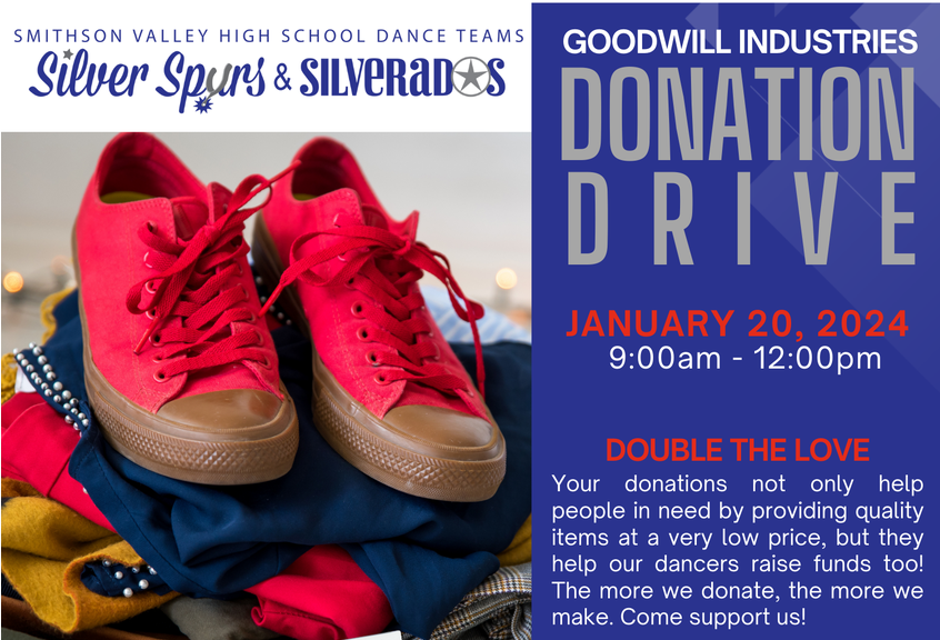 Donations will benefit both the dance team and those in need. Graphic via the dance team booster club.