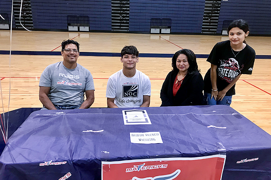 Absalon Valencia will continue his wrestling career at Northern Oklahoma Junior College.