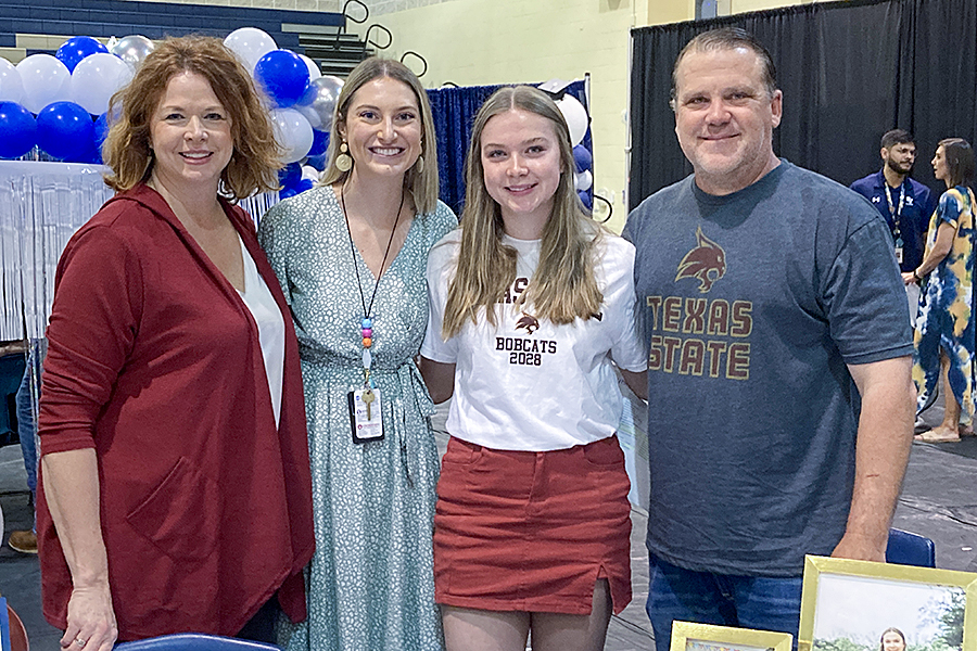 Addie Pozzi is committed to study education and training at Texas State University. 