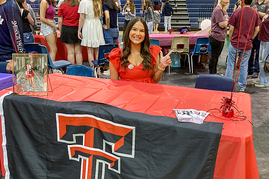 Abby Alcoser will study mass communication and mass media at Texas Tech University.