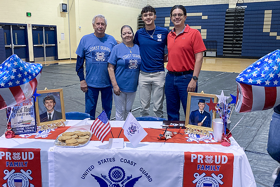 Reid Wagner committed to serve in the U.S. Coast Guard.