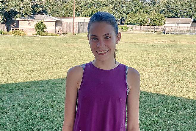 Freshman Brady Solansky is making impressive strides in her varsity cross country career. Photo via SV Cross Country.