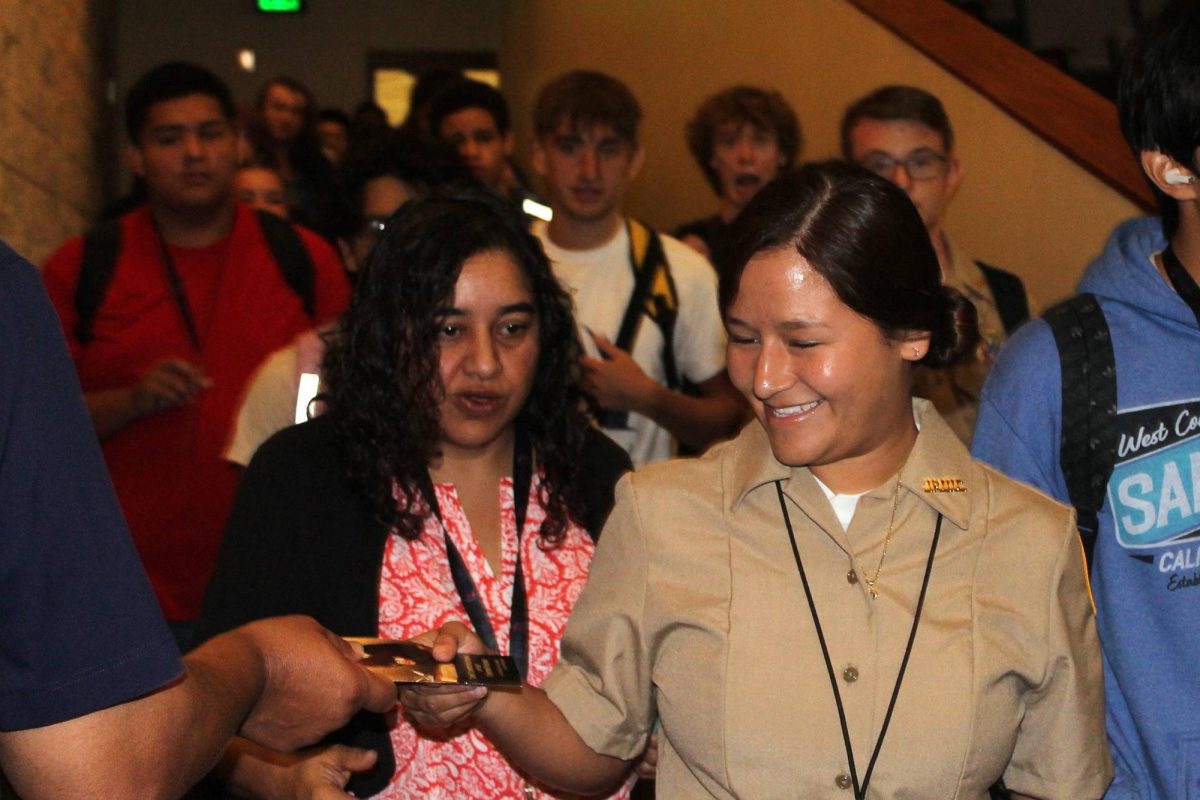 During the 3rd period Constitution Day assembly, seniors received pocket constitutions as they walked into the auditorium.