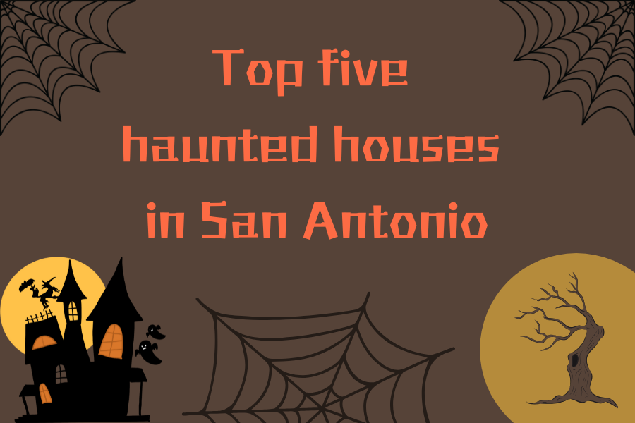 Haunted houses highlight the fun for Halloween in between dressing up and going trick-or-treating. (Graphic made by Bethany Mann via Canva)